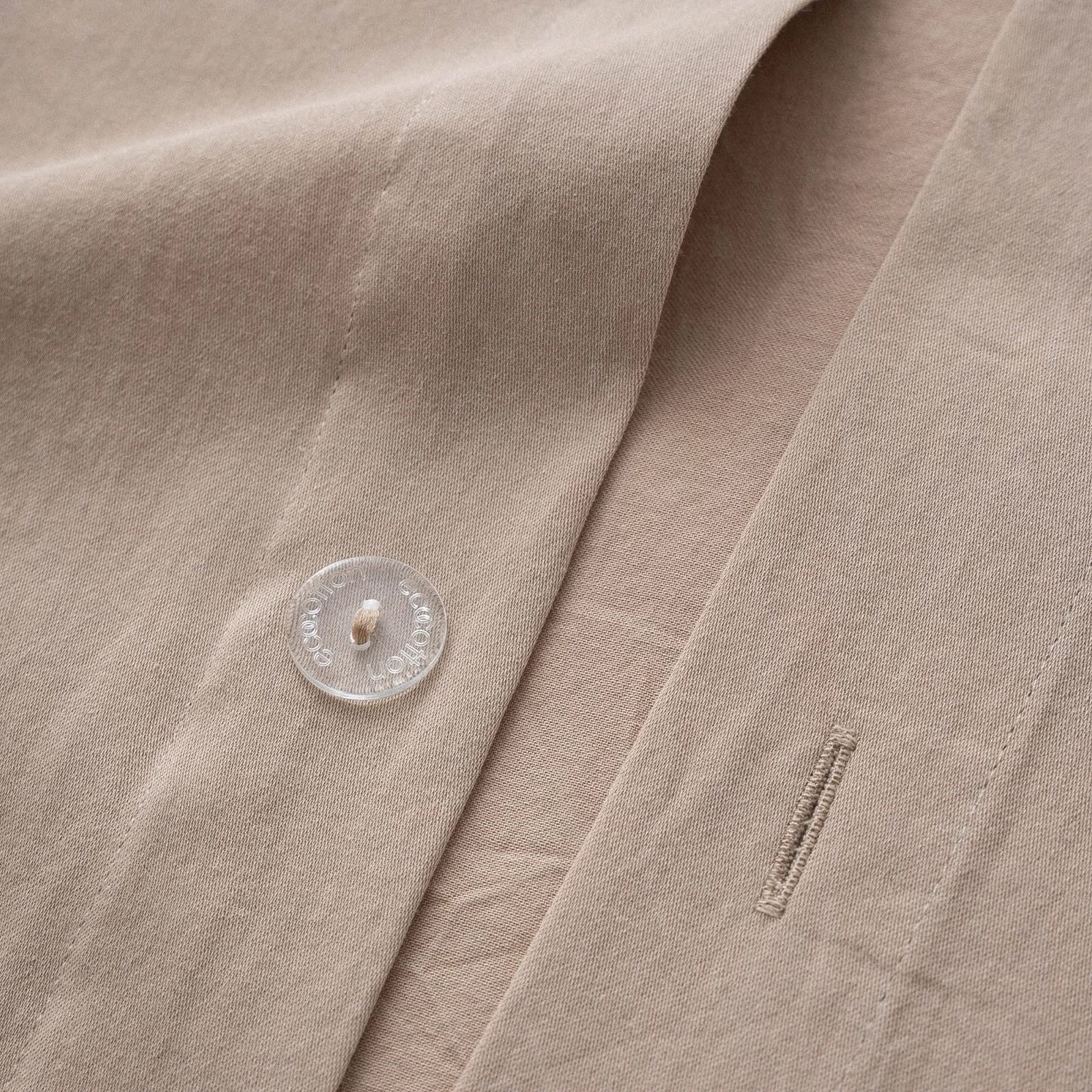 Eco Cotton Revna Çift Kişilik Nevresim Takımı Organik Pamuk Saten Bej