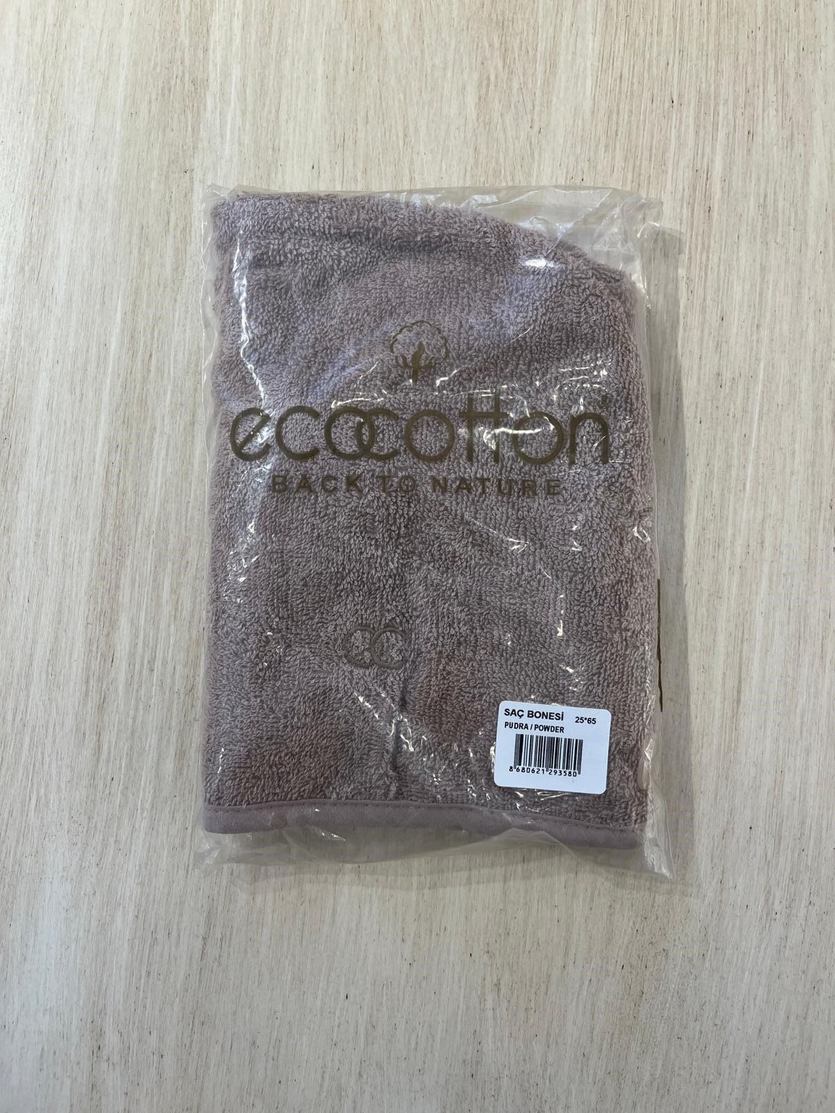 Eco Cotton Saç Kurutma Havlusu Pudra 
