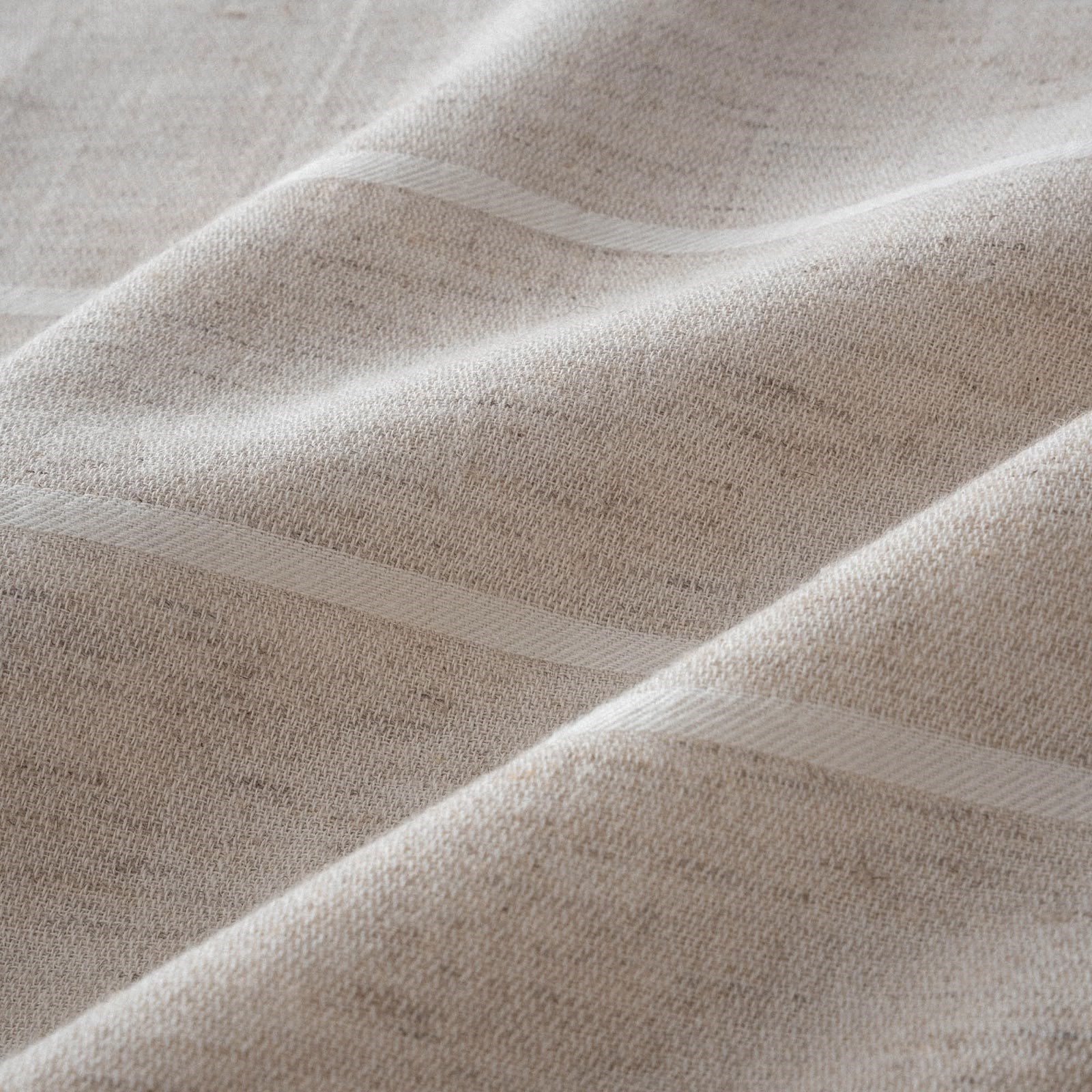 Eco Cotton Samira Çift Kişilik Nevresim Takımı Organik Pamuk Kenevir Karışımlı Bej