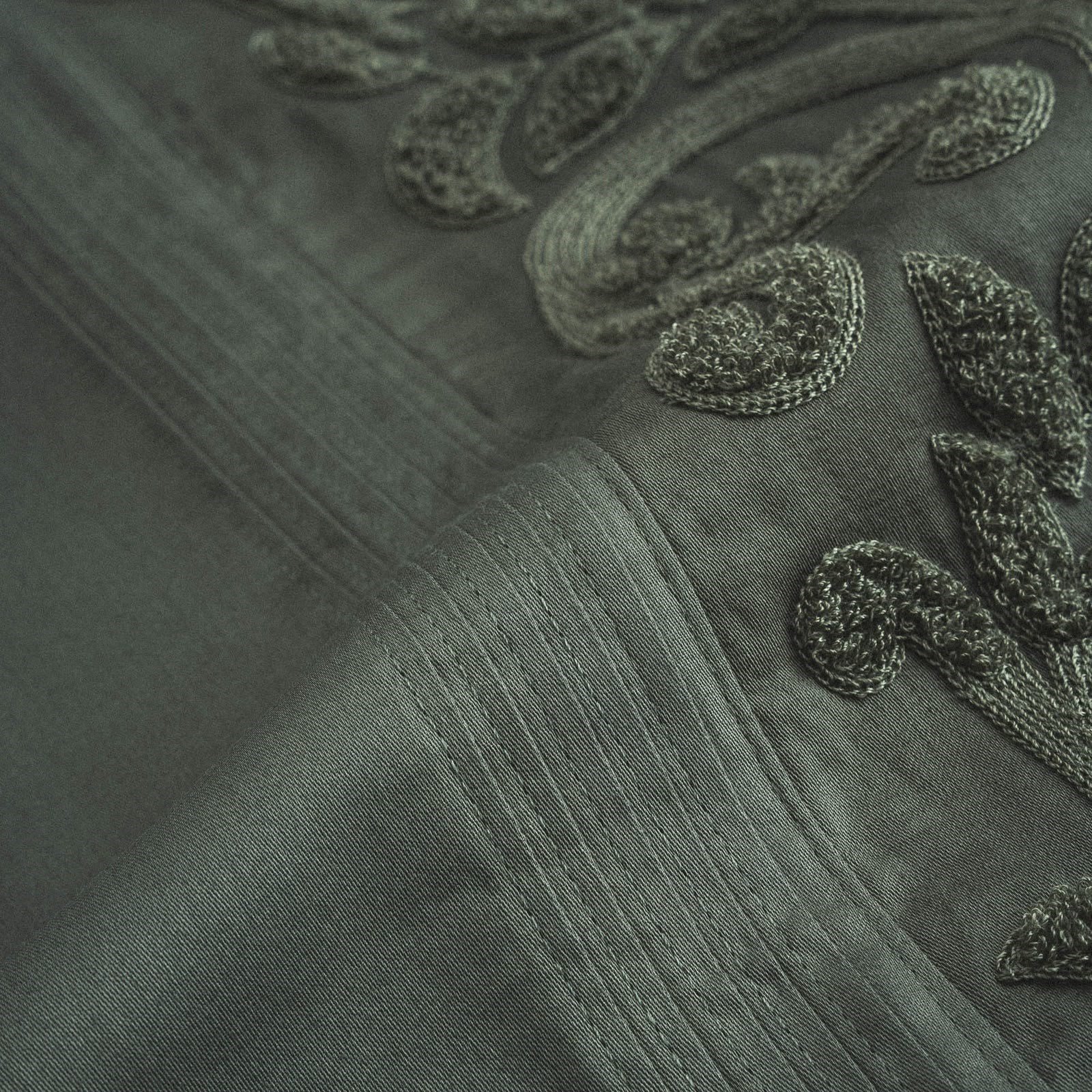 Eco Cotton Yade Battal Boy Nevresim Takımı Organik Pamuk Saten Yeşil
