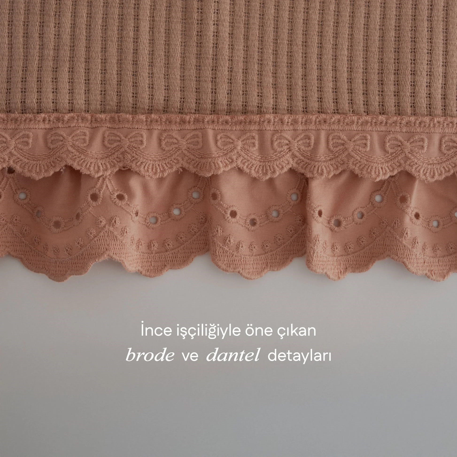 Ecocotton Alessa Çift Kişilik Pike Takımı Organik Pamuk Terra
