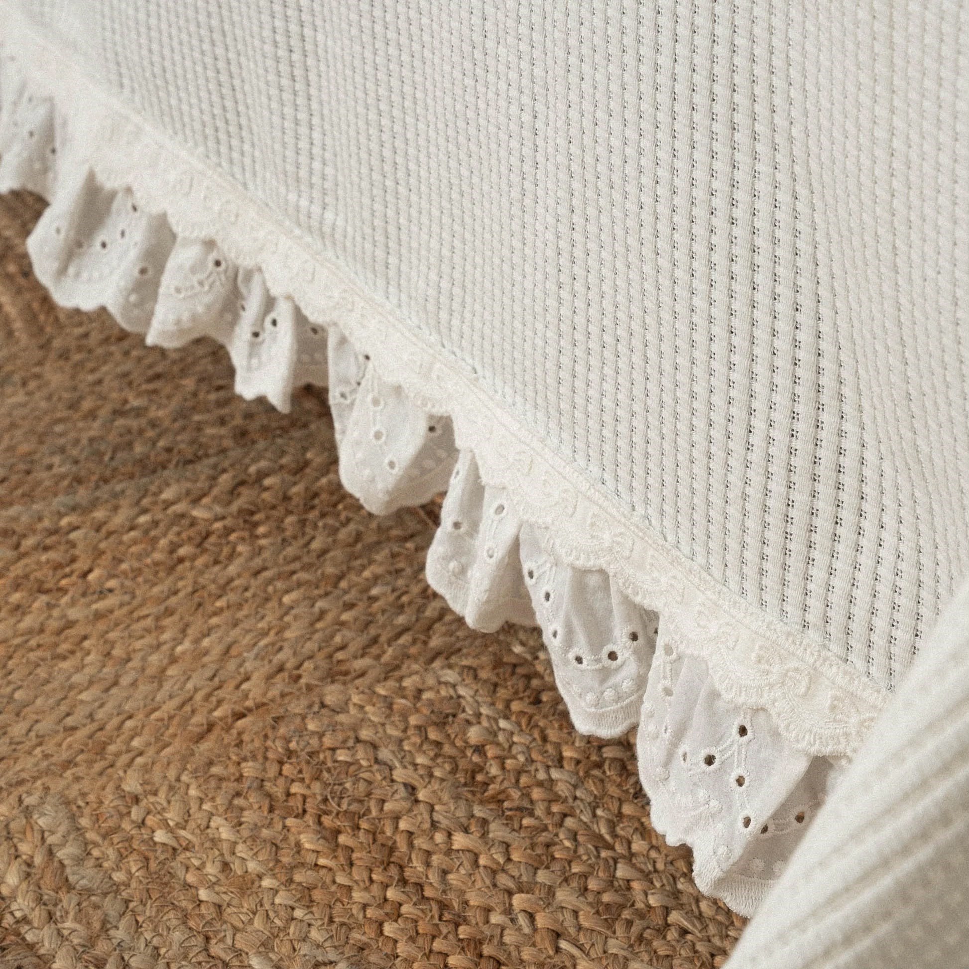 Ecocotton Alessa Çift Kişilik Pike Takımı Organik Pamuk Krem