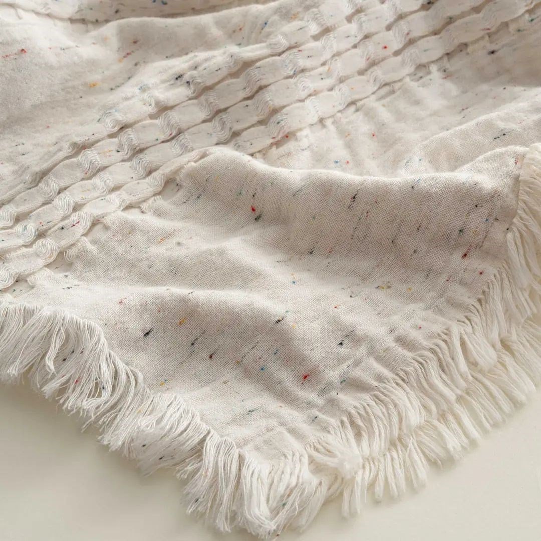 Ecocotton Alinda Bebek Yatak Örtüsü Organik Pamuk Müslin Krem