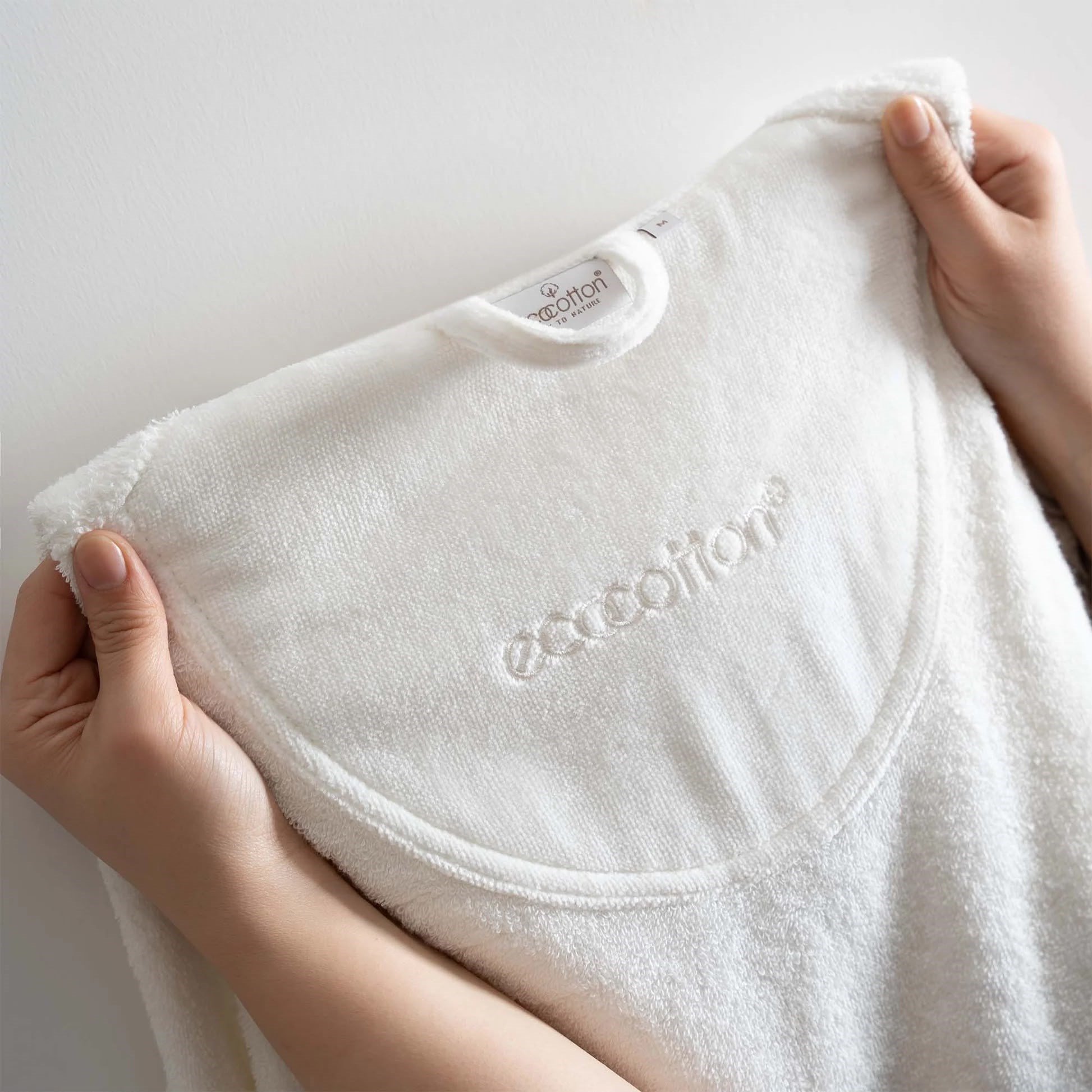 Ecocotton Ayliz Erkek Bornoz Organik Pamuk Krem