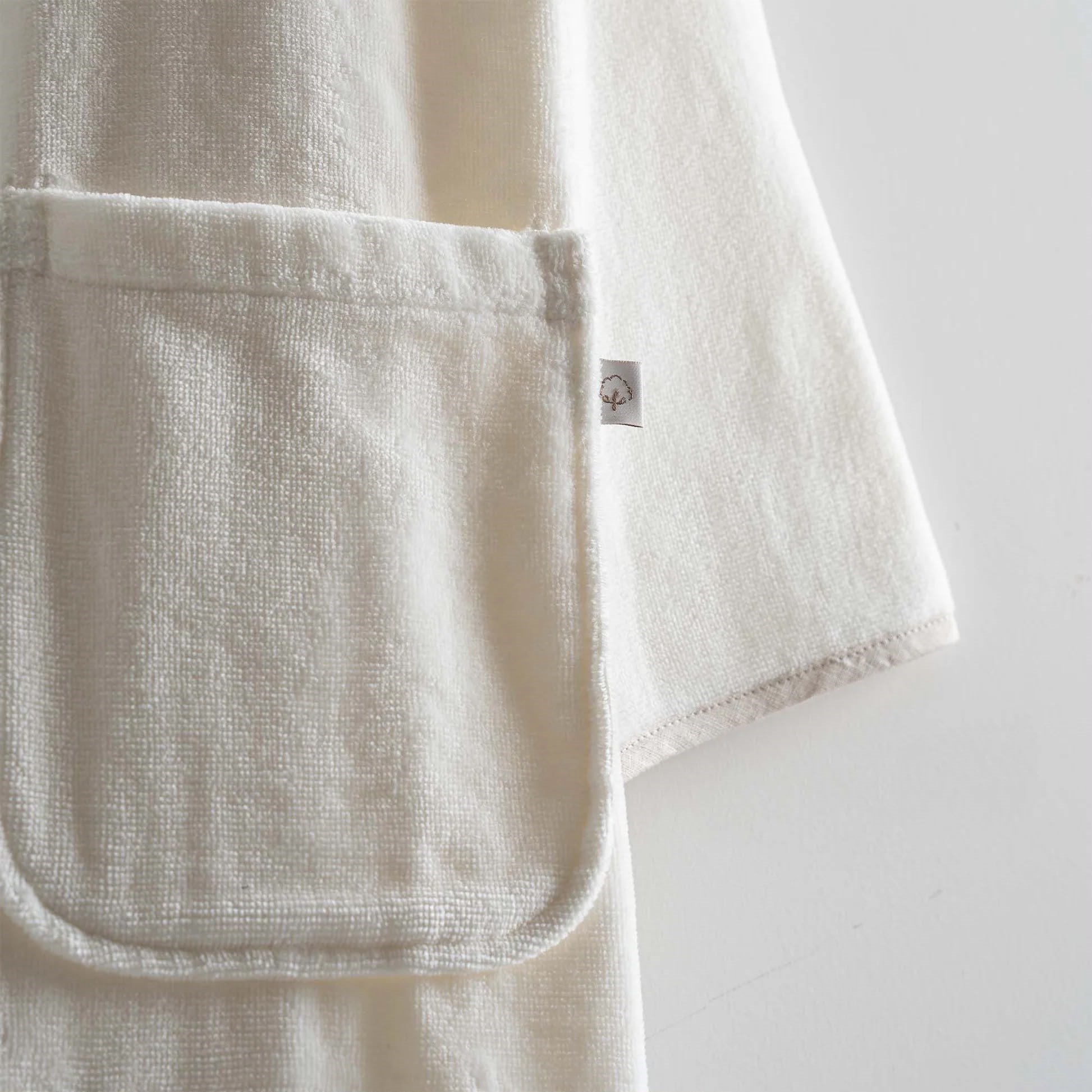 Ecocotton Ayliz Erkek Bornoz Organik Pamuk Krem