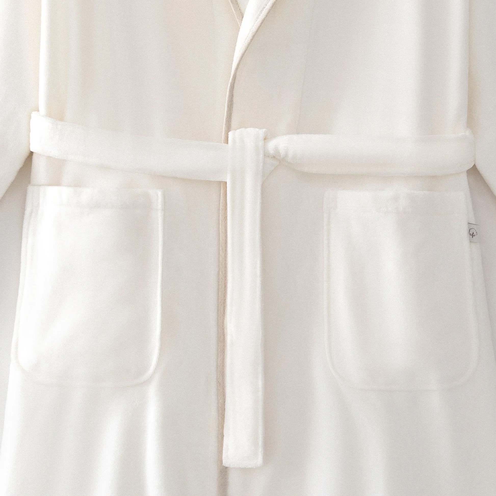Ecocotton Ayliz Erkek Bornoz Organik Pamuk Krem