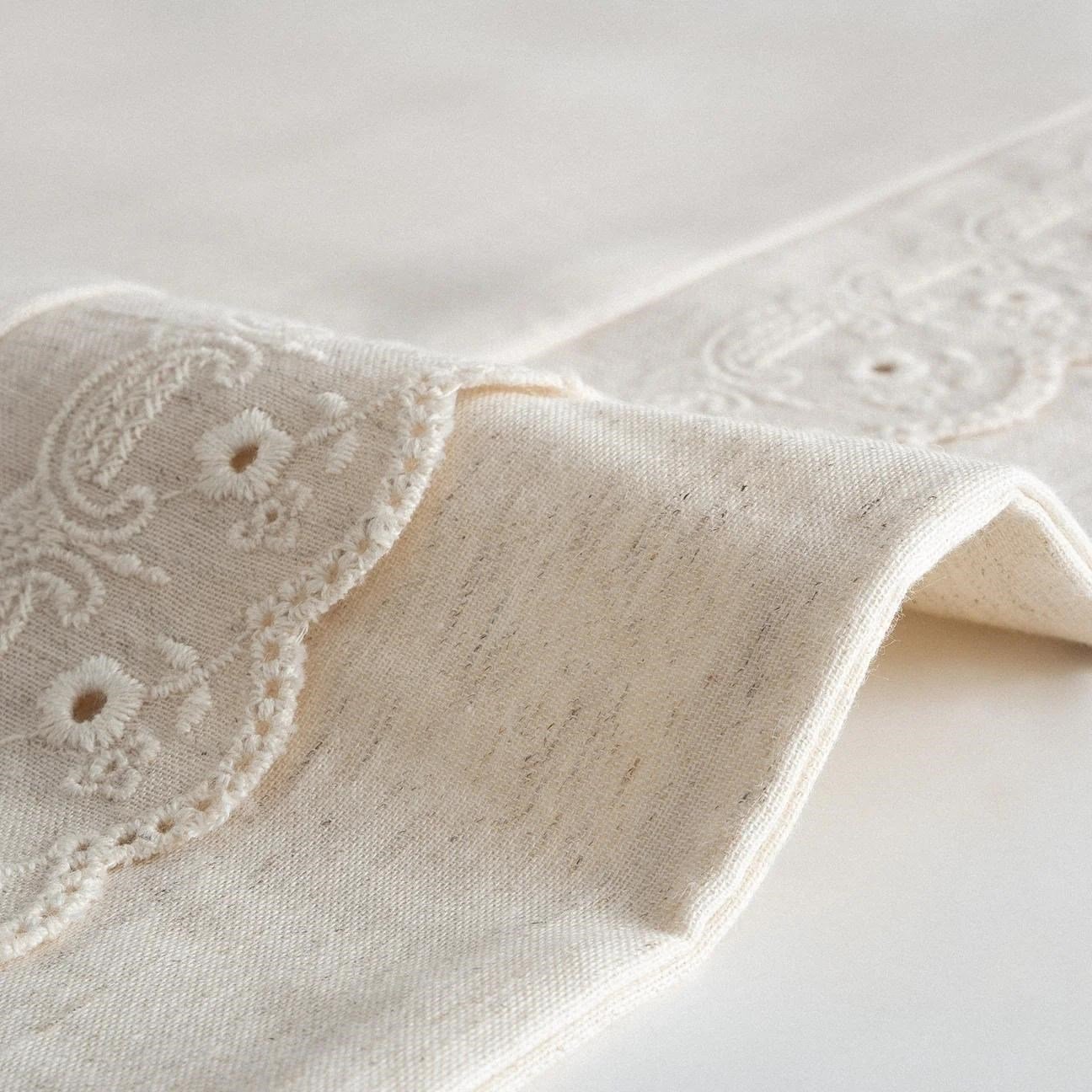 Ecocotton Dahlia Battal Boy Nevresim Takımı Organik Pamuk Keten Bej