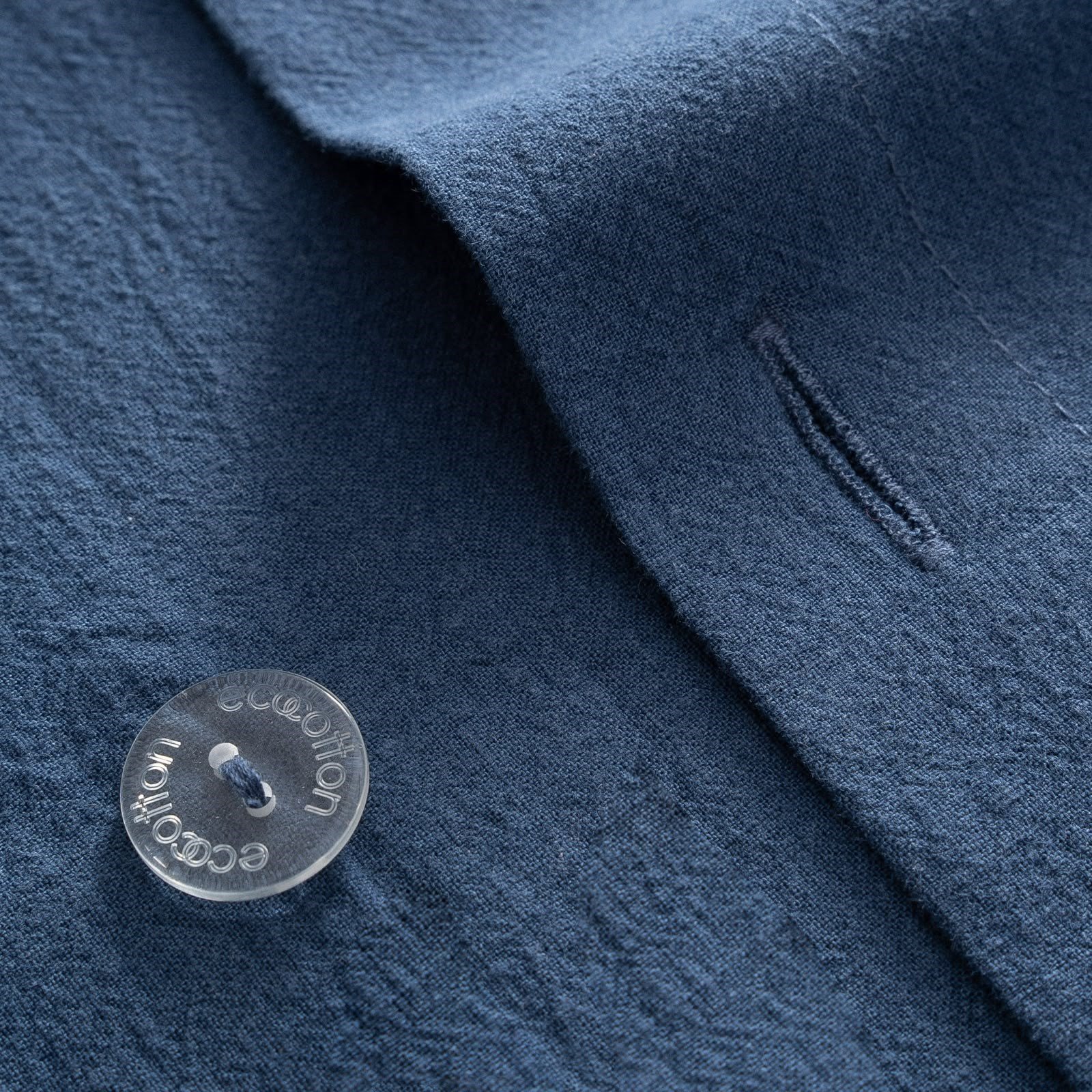 Ecocotton Elia Çift Kişilik Nevresim Takımı Organik Pamuk Keten Lacivert
