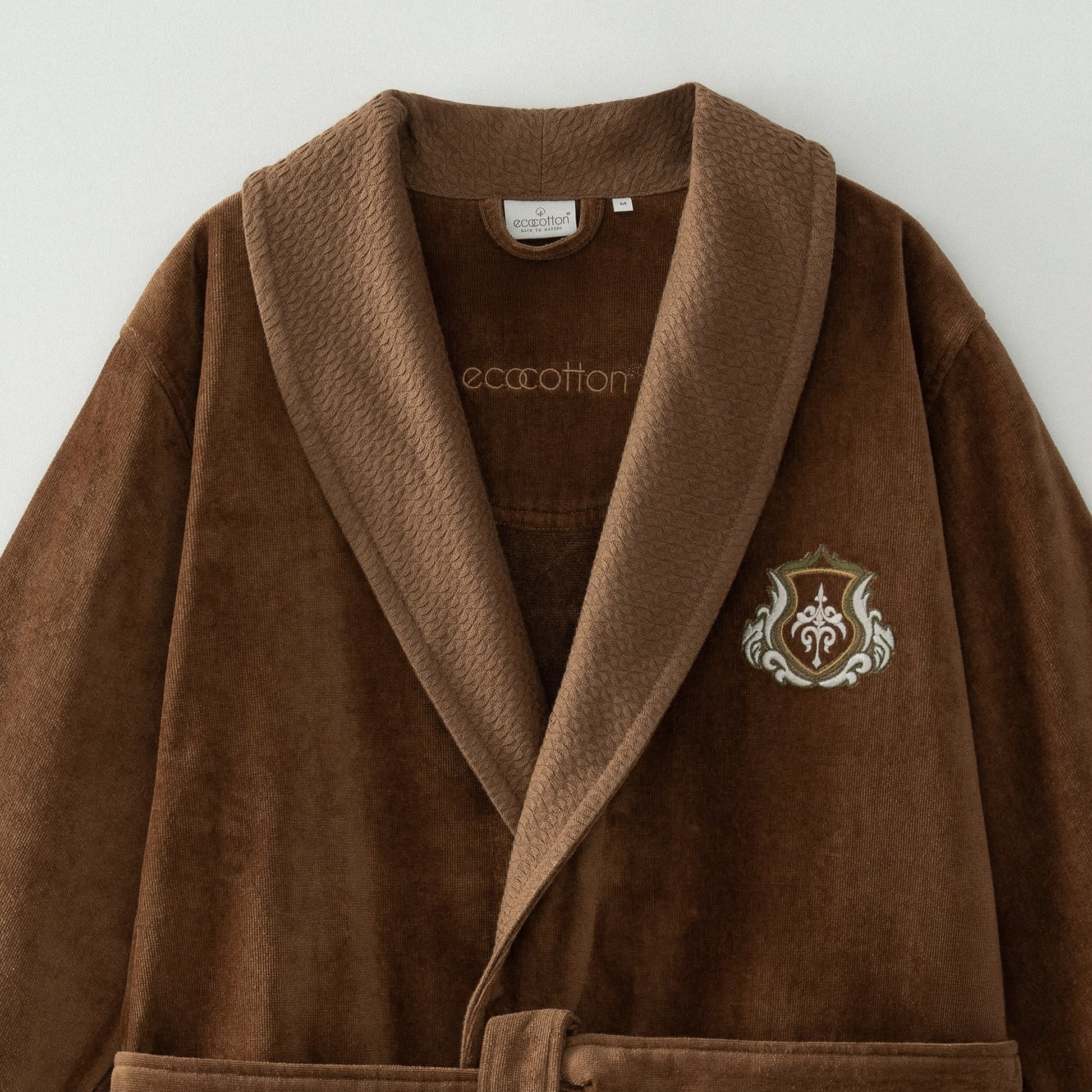 Ecocotton Farah Erkek Bornoz Organik Pamuk Kahverengi