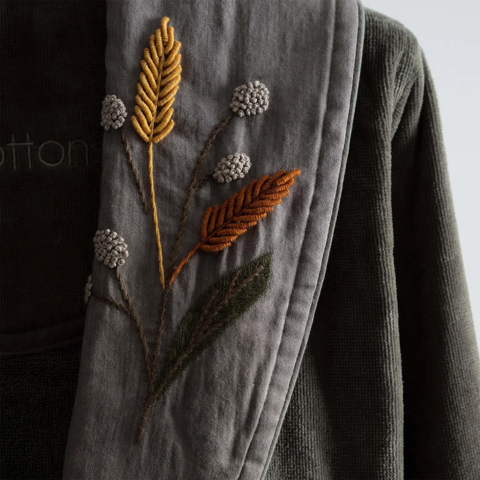 Ecocotton Farah Kadın Bornoz Organik Pamuk Yeşil