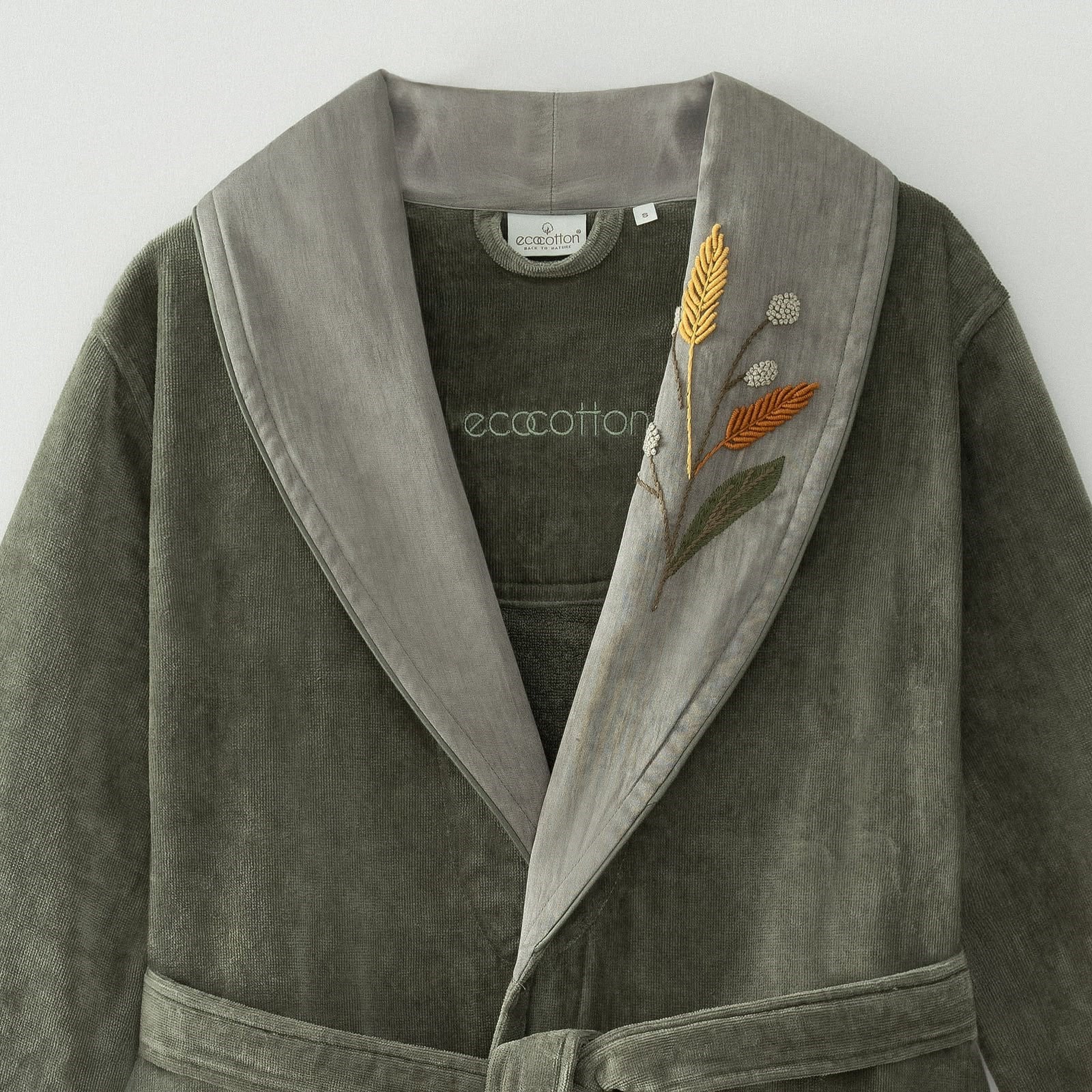 Ecocotton Farah Kadın Bornoz Organik Pamuk Yeşil