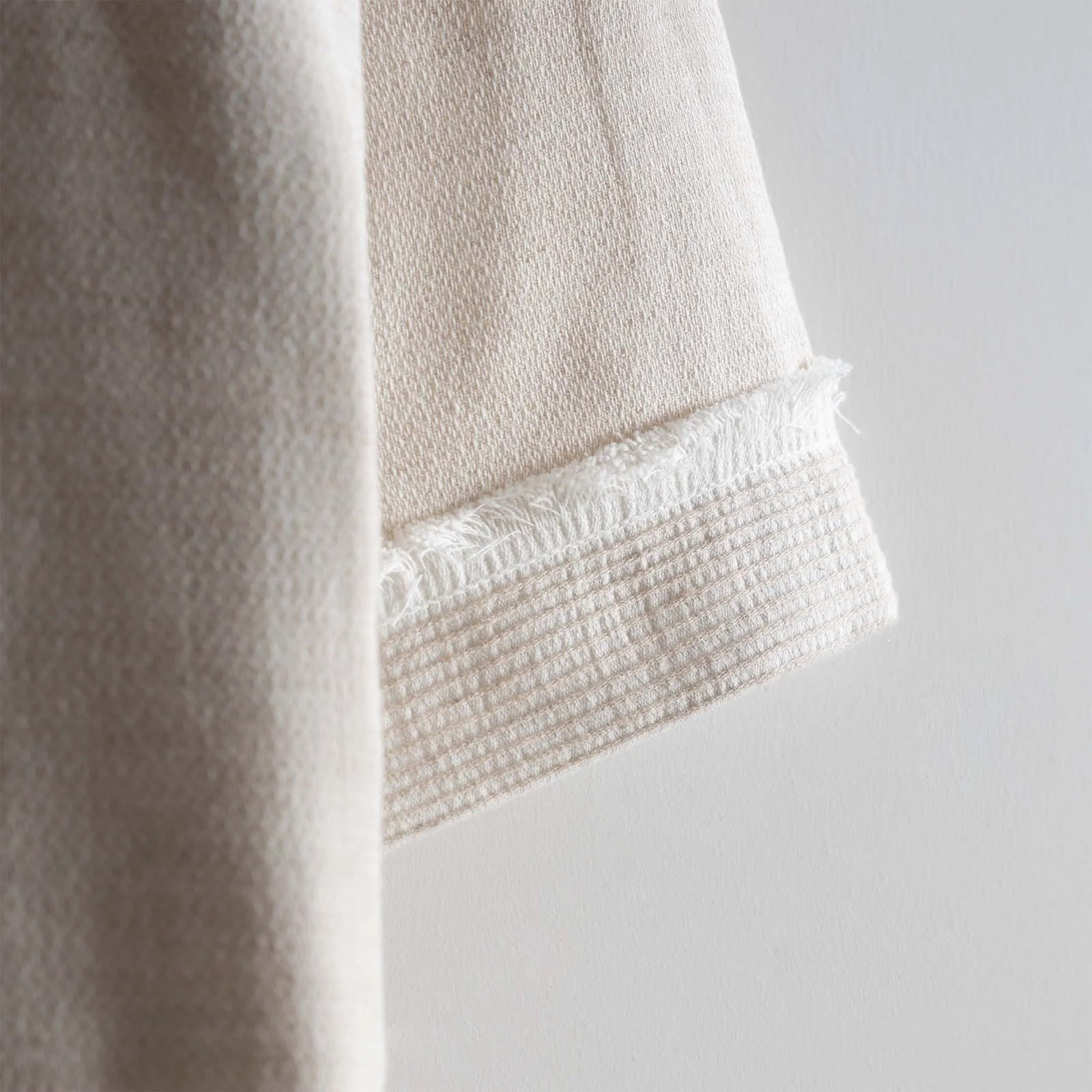 Ecocotton Hasna Kadın Bornoz Organik Pamuk Keten Bej