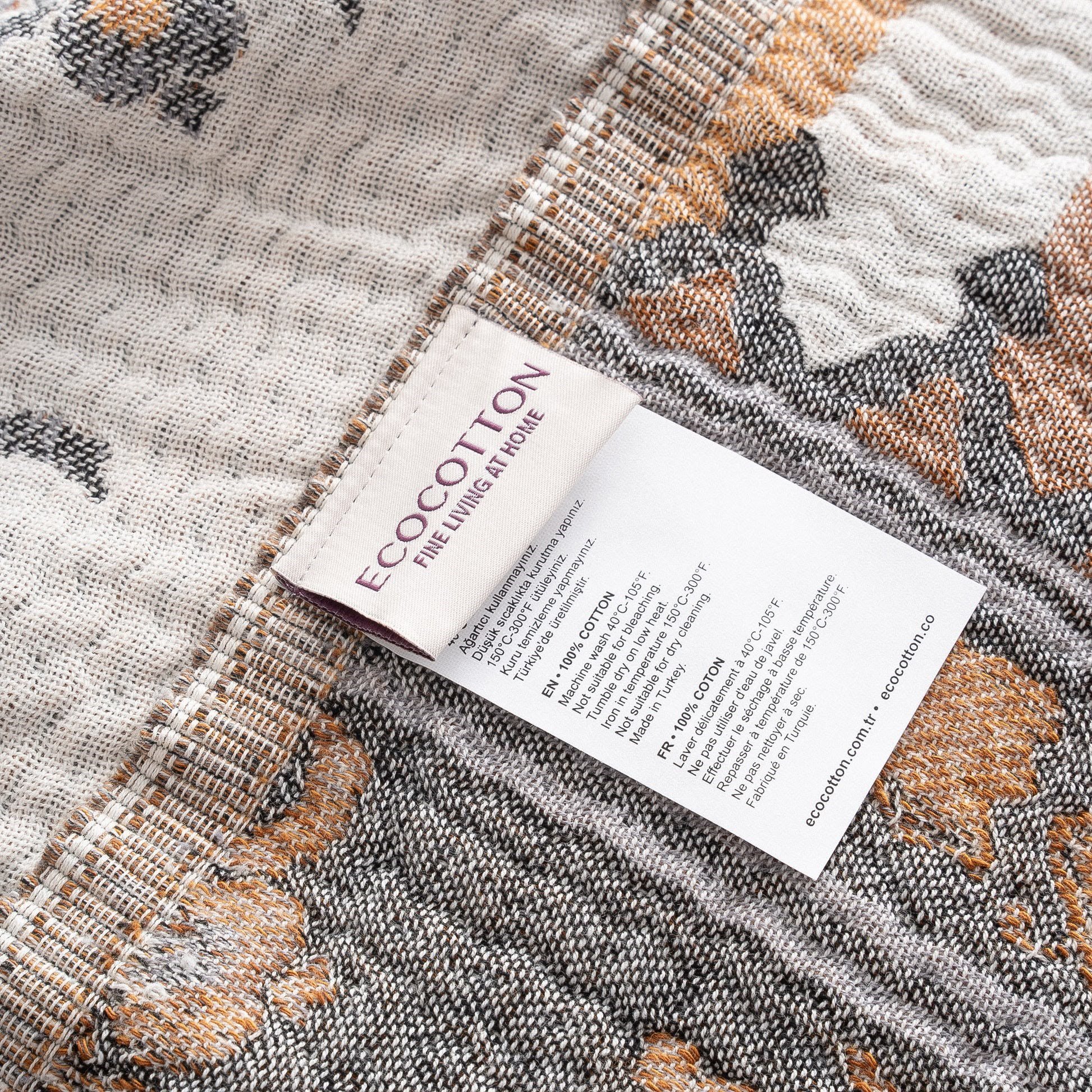 Ecocotton Lidya Peştemal Organik Pamuk Kahve
