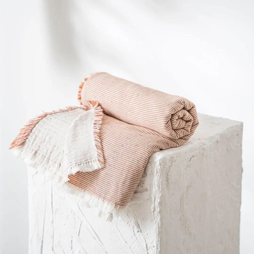 Ecocotton Melinda Bebek Yatak Örtüsü Organik Pamuk Müslin Terra