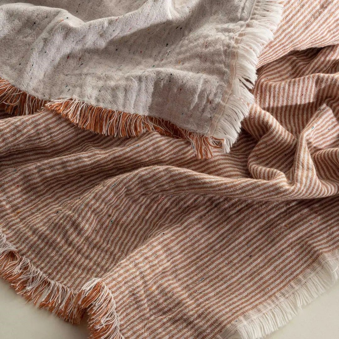 Ecocotton Melinda Bebek Yatak Örtüsü Organik Pamuk Müslin Terra