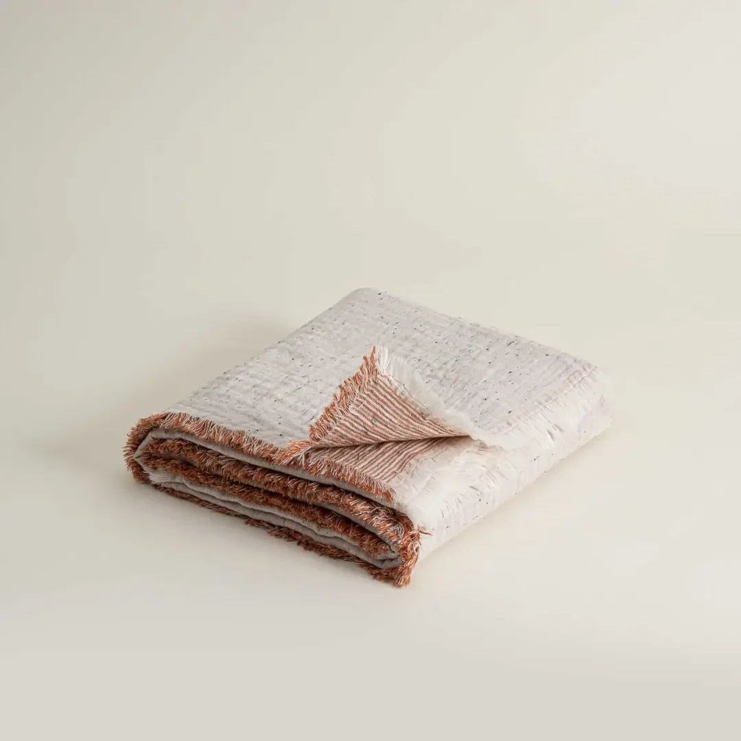 Ecocotton Melinda Bebek Yatak Örtüsü Organik Pamuk Müslin Terra