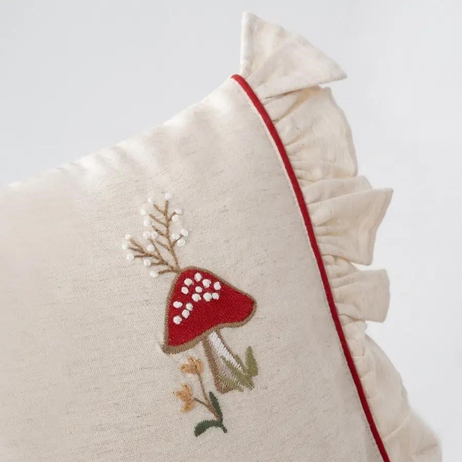 Ecocotton Meyra Bebek Nevresim Takımı Organik Pamuk Keten El Nakışlı Bej