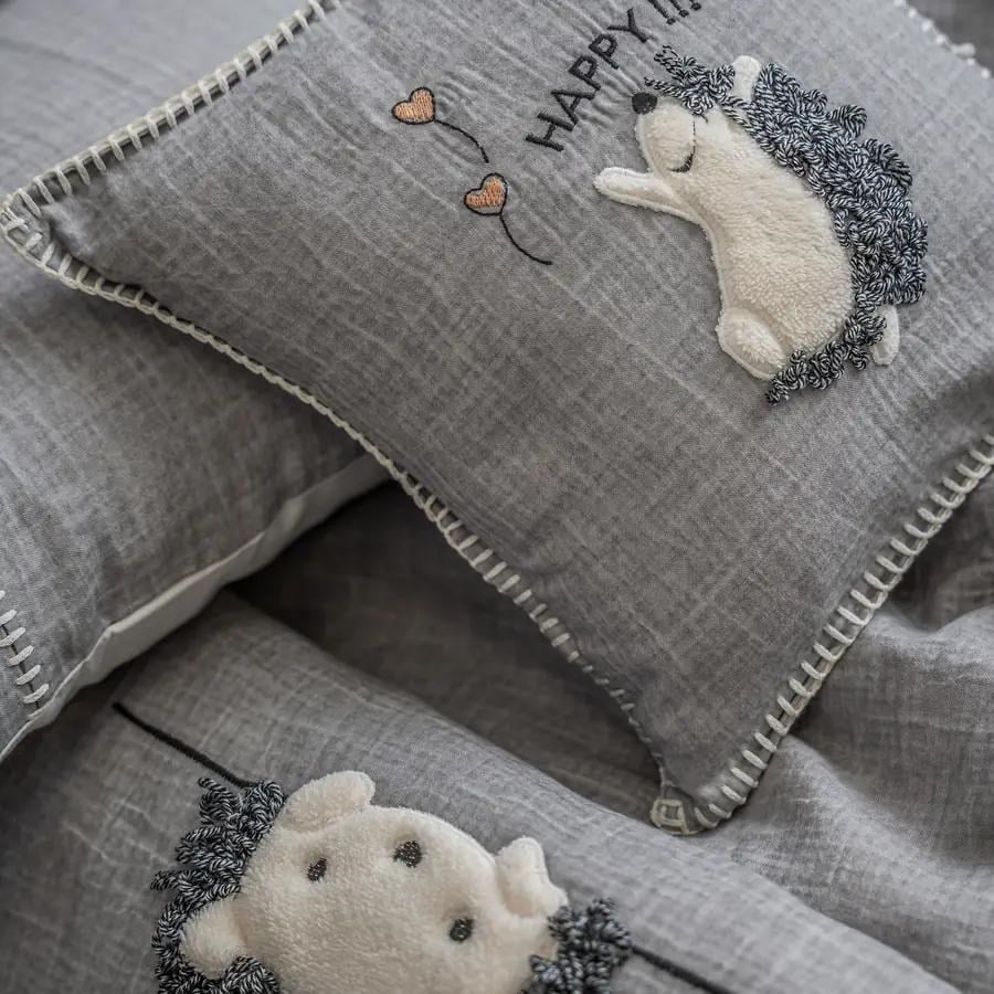 Ecocotton Migala Bebek Nevresim Takımı Organik Pamuk Gri