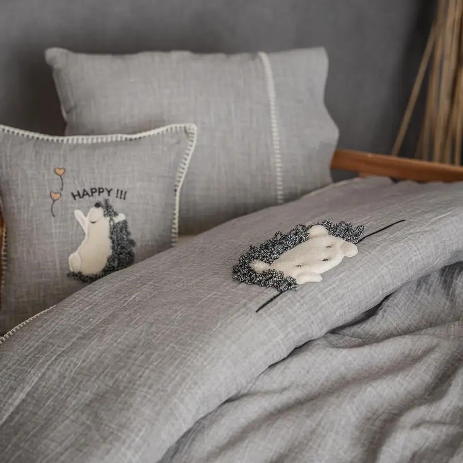 Ecocotton Migala Bebek Nevresim Takımı Organik Pamuk Gri