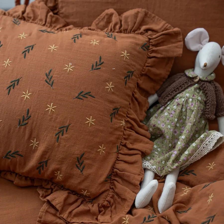 Ecocotton Mirela Bebek Nevresim Takımı Organik Pamuk Müslin Terra