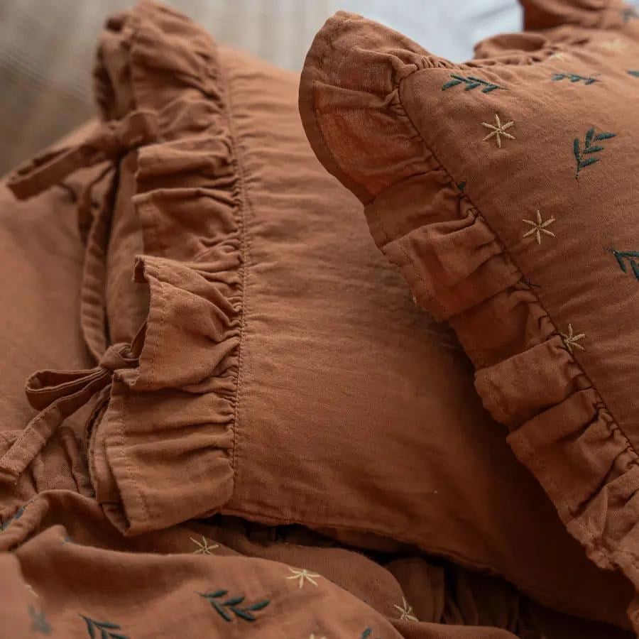 Ecocotton Mirela Bebek Nevresim Takımı Organik Pamuk Müslin Terra