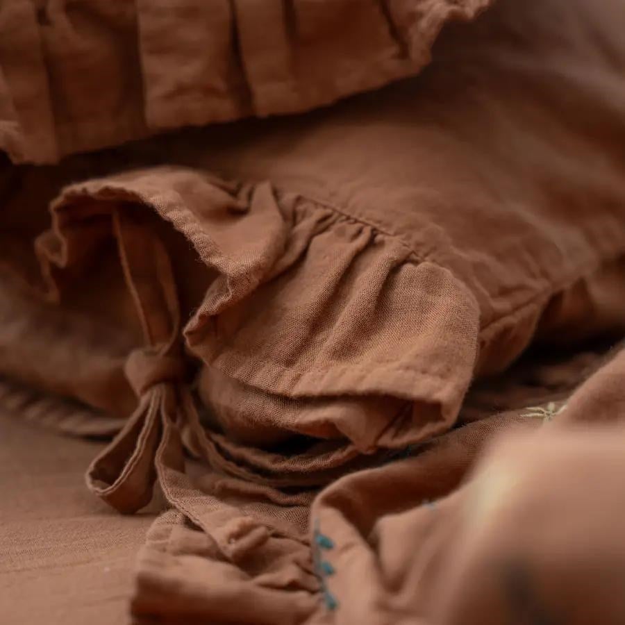 Ecocotton Mirela Bebek Nevresim Takımı Organik Pamuk Müslin Terra