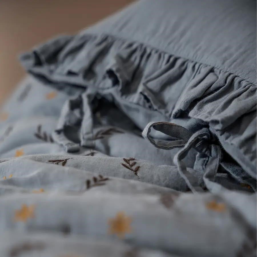 Ecocotton Mirela Bebek Nevresim Takımı Organik Pamuk Müslin Lacivert