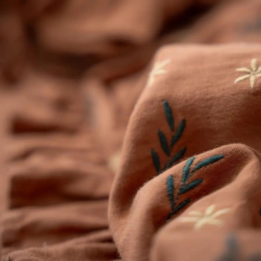 Ecocotton Mirela Bebek Nevresim Takımı Organik Pamuk Müslin Terra