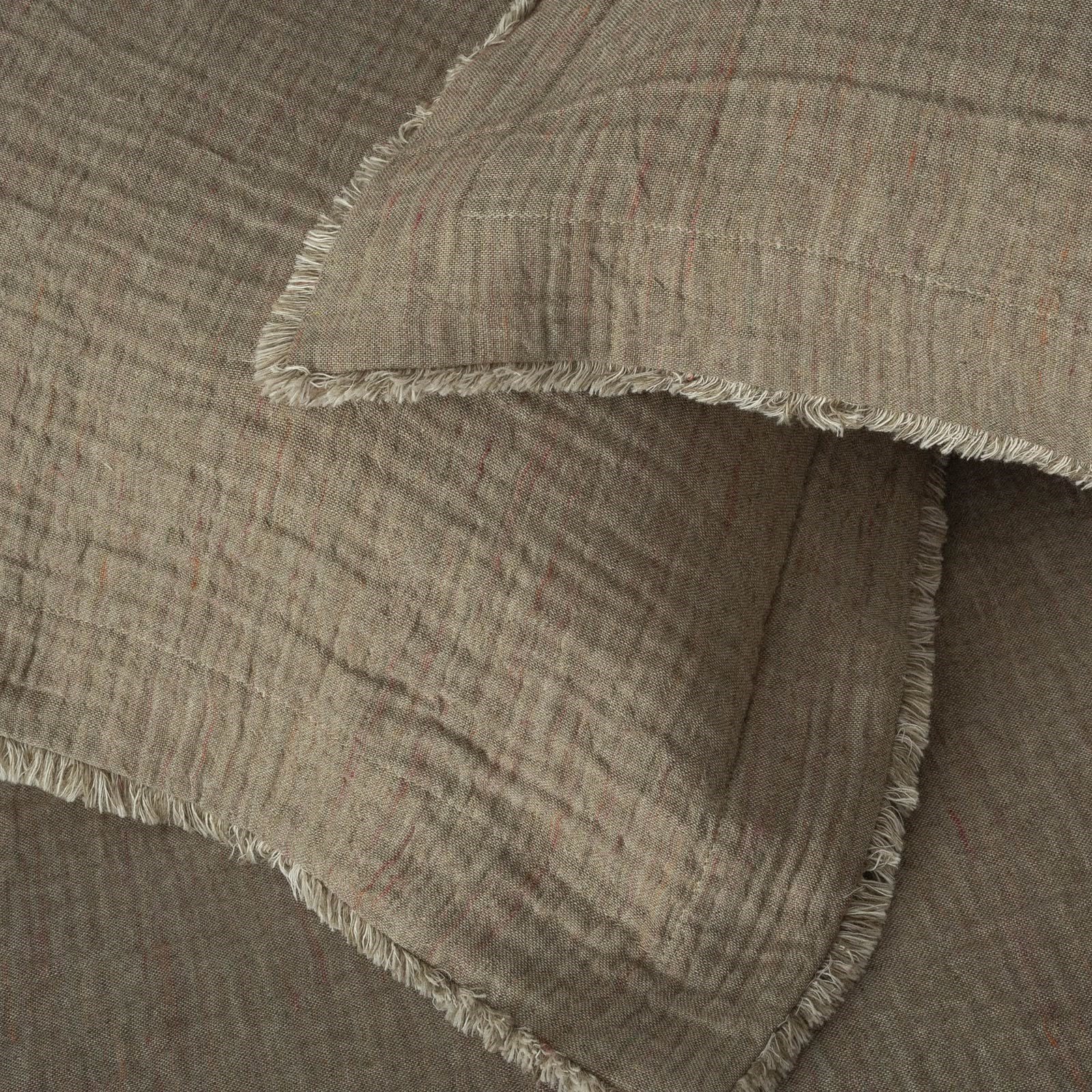 Ecocotton Muna Çift Kişilik Pike Seti Organik Pamuk Yeşil-Krem