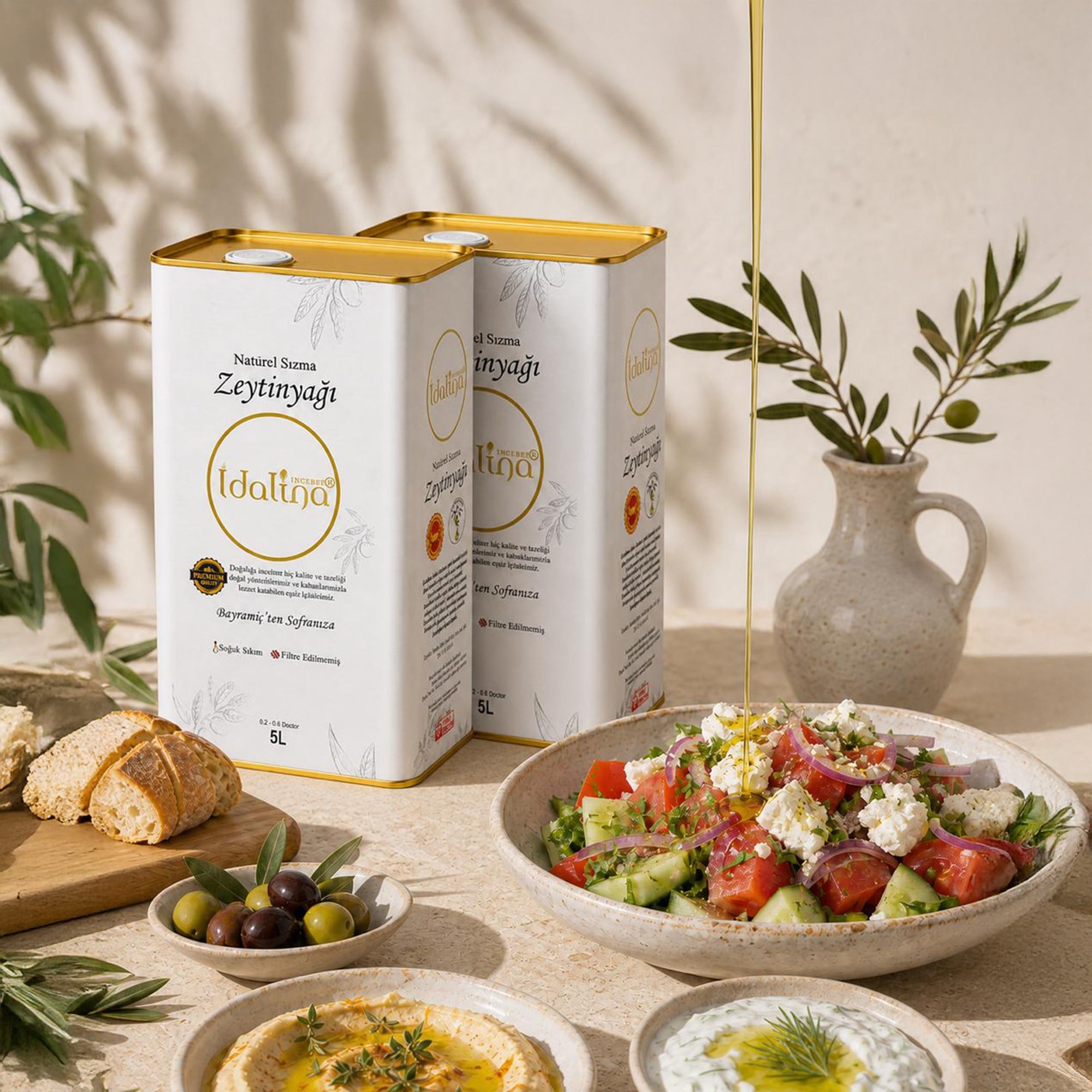 İlk Gün Hasat Soğuk Sıkım Zeytinyağı 5 L 2'li Paket