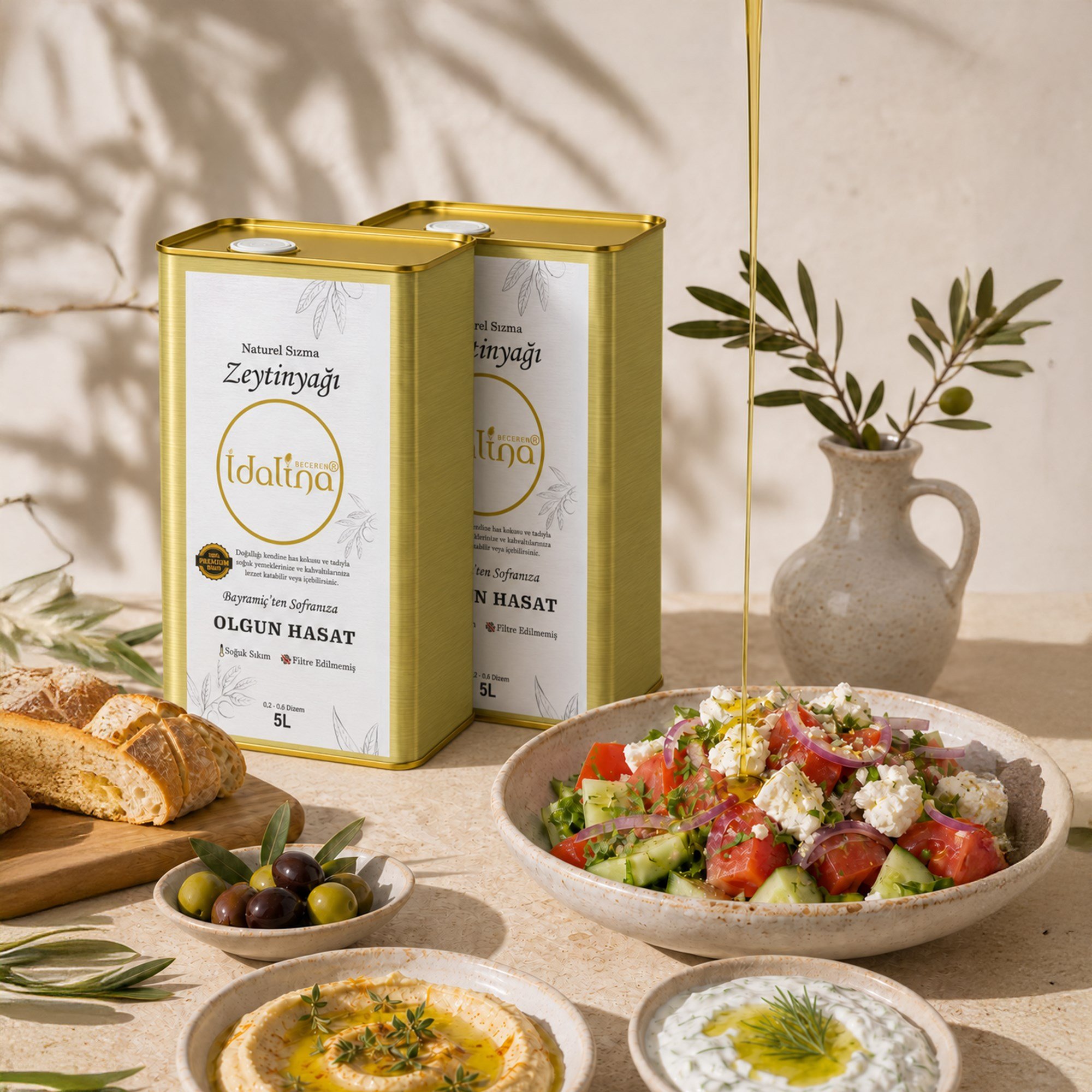 Olgun Hasat Soğuk Sıkım Zeytinyağı 5 L 2'li Paket