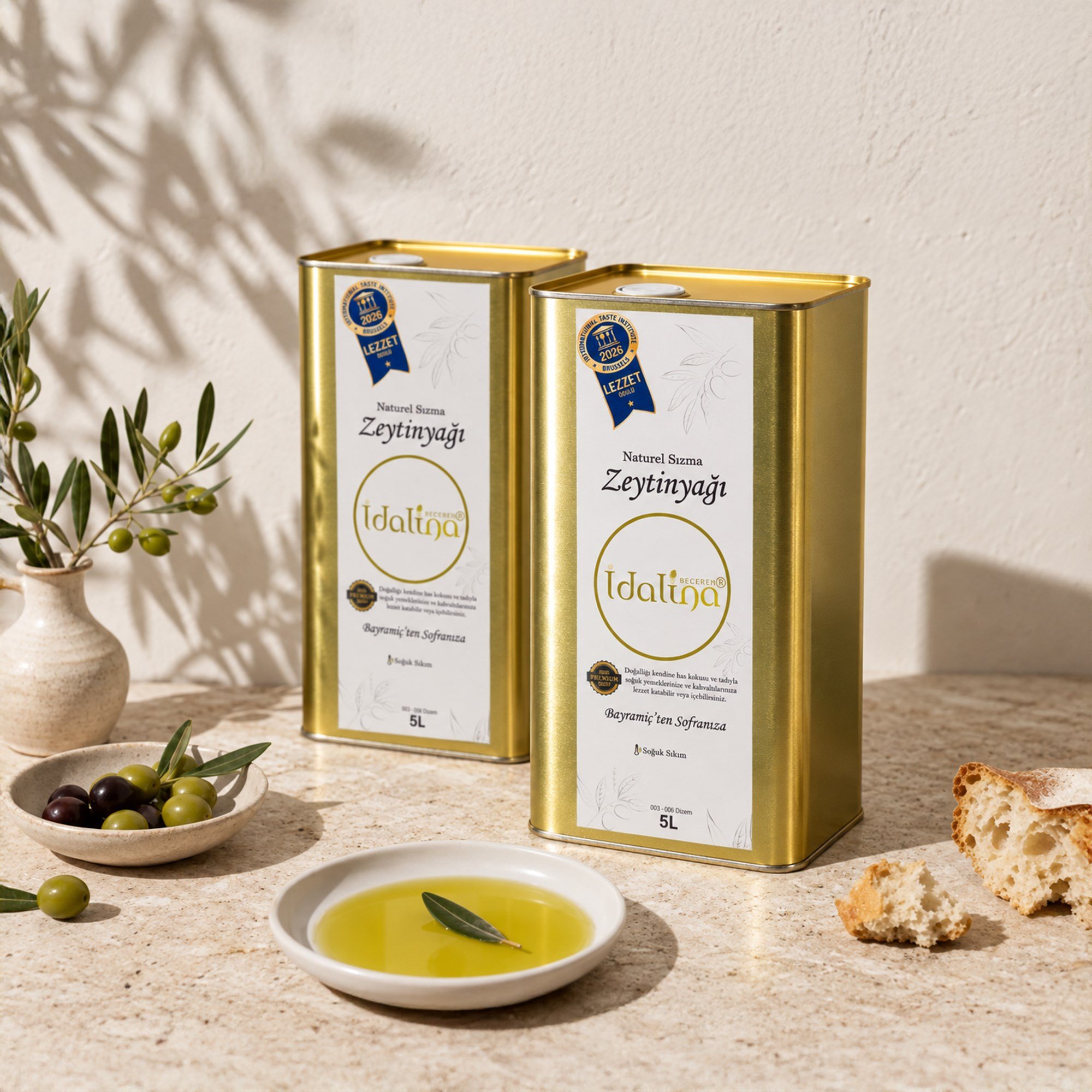 Premium İlk Gün Hasat Zeytinyağı 5 L 2'li Paket