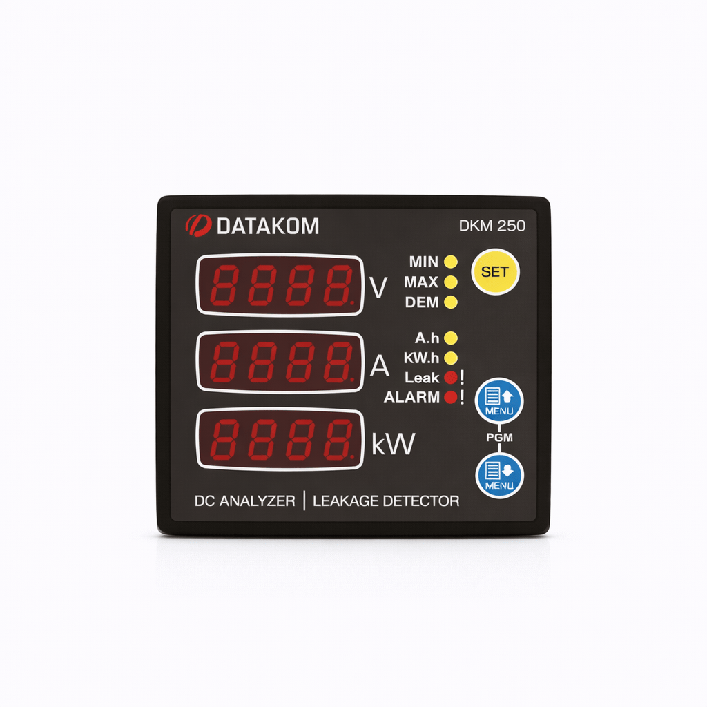 DATAKOM DKM 250 DC ANALİZÖR VE TOPRAK KAÇAK RÖLESİ
