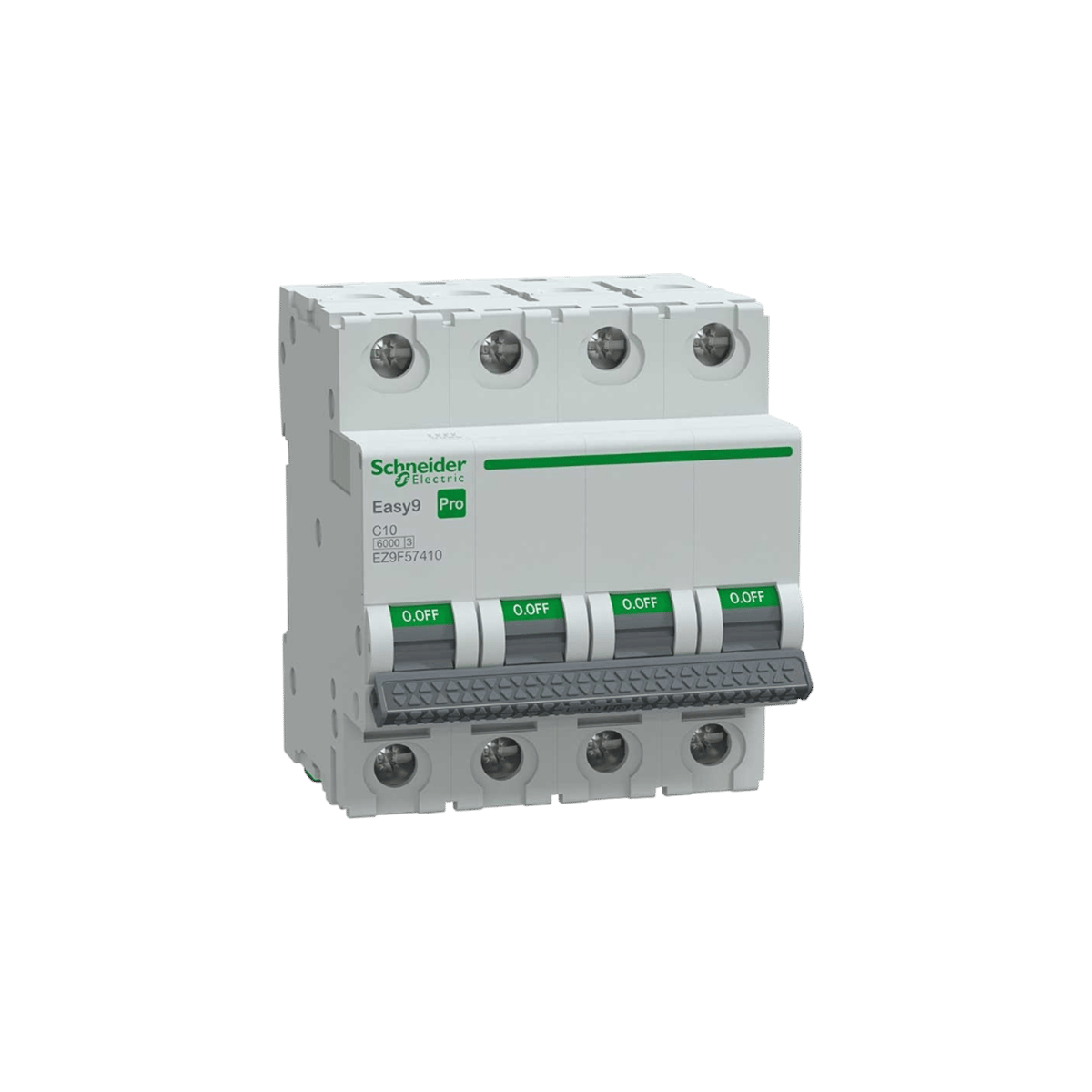 Schneider EZ9F57410 Pro 4 Faz, 10a, 6 Ka, C Tipi Otomat Sigorta