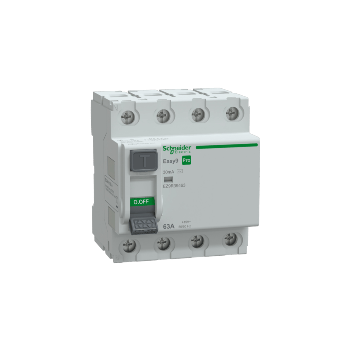Schneider EZ9R39463 Pro 4 Faz, 63a, 30 Ma, Ac Tipi Kaçak Akım Koruma Şalteri