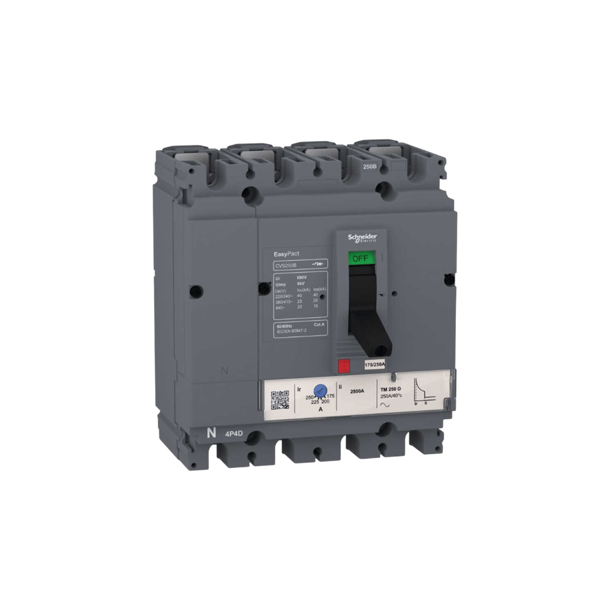 Schneider LV516312 Cvs160b Tm125d, 4p3d Devre Kesici