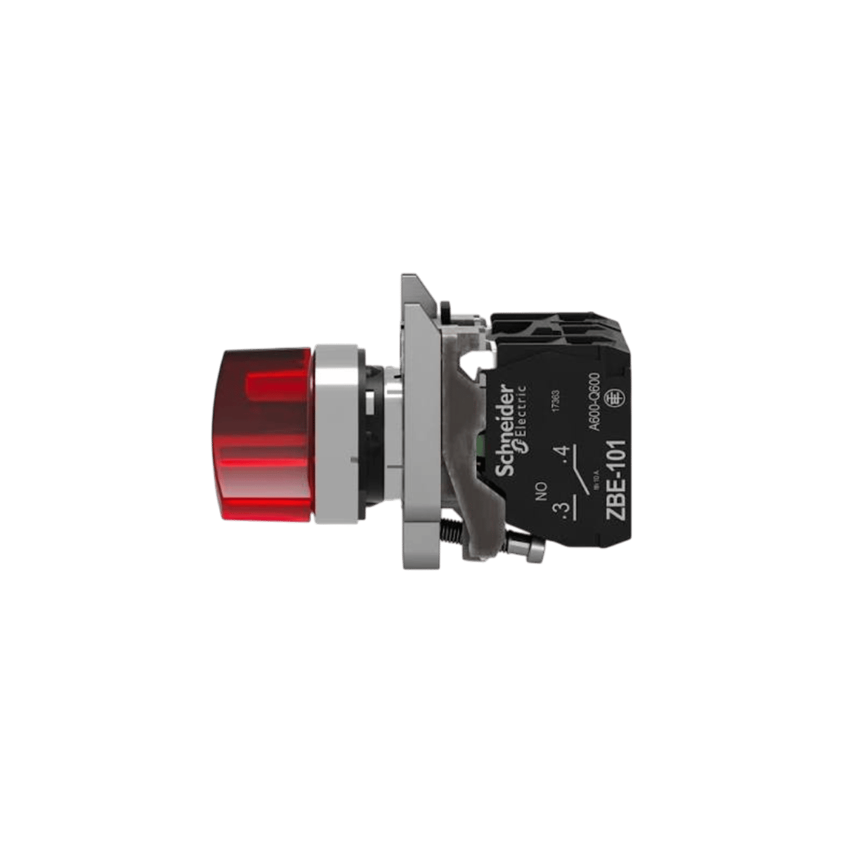 Schneider XB4BK124M5 Işıklı Mandal Buton, Kırmızı, 1 Na + 1 Nk, 220 Ac/Dc Led, 2 Konum