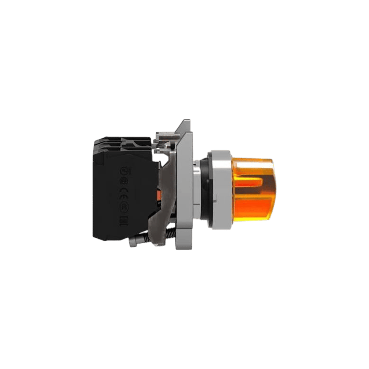 Schneider XB4BK125B5 Işıklı Mandal Buton, Sarı, 1 Na + 1 Nk, 24 Ac/Dc Led, 2 Konum