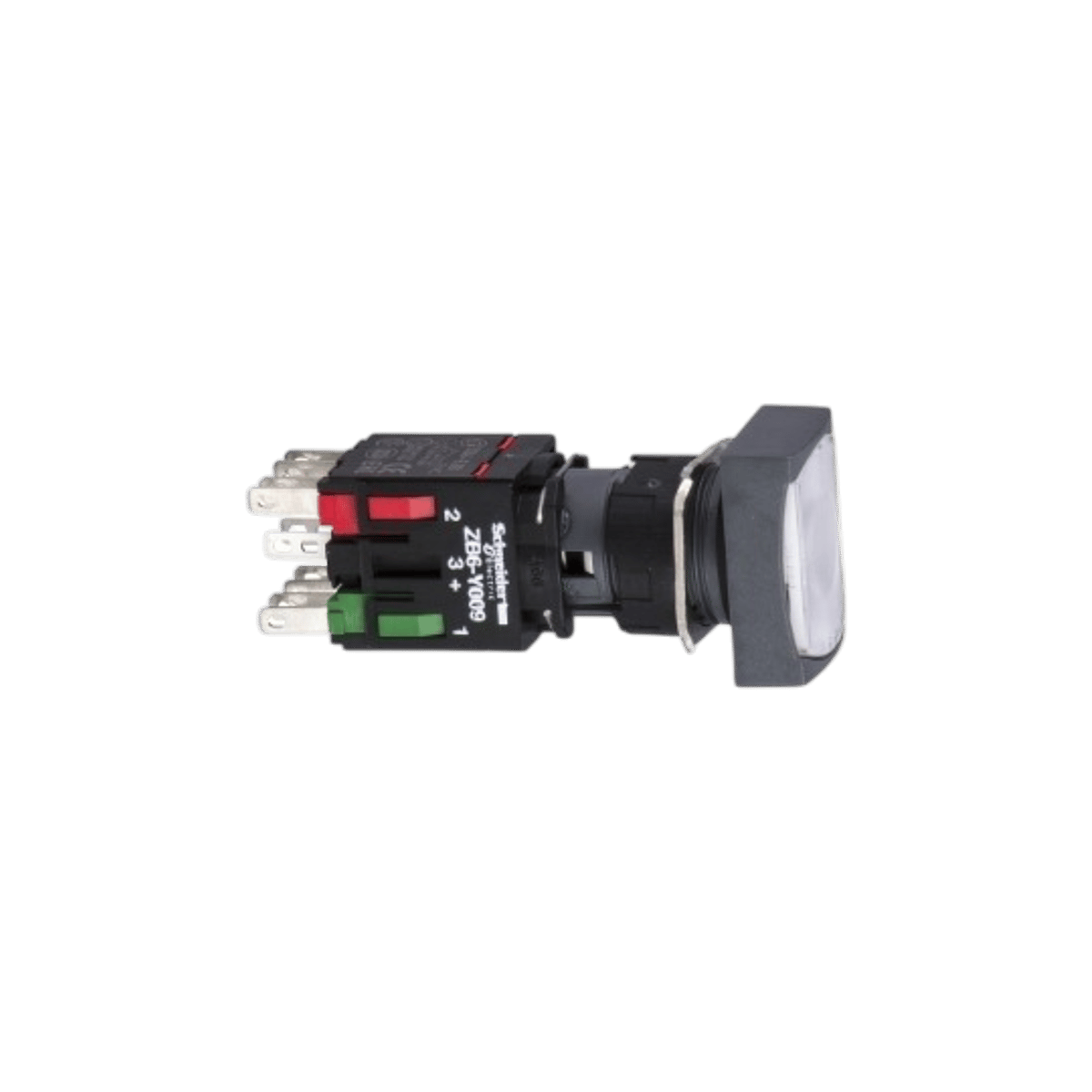 Schneider XB6DW1B1B Dikdörtgen Işıklı Buton, Beyaz, 1 Na