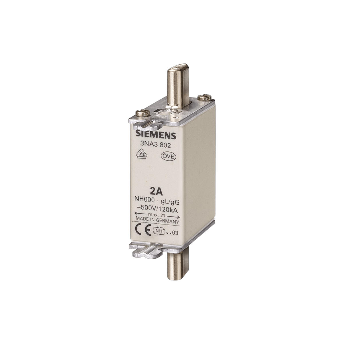 Siemens 3NA3824 80A 000 Boy NH Bıçaklı Sigorta