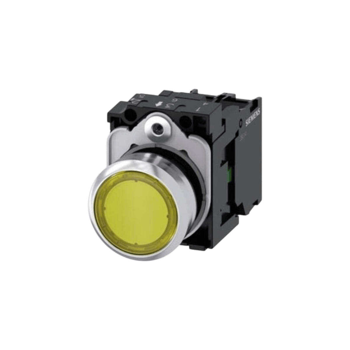 Siemens 3SB6166-0DB30-1BA0 - 22MM LED'Lİ BUTON METAL SARI 230V AC