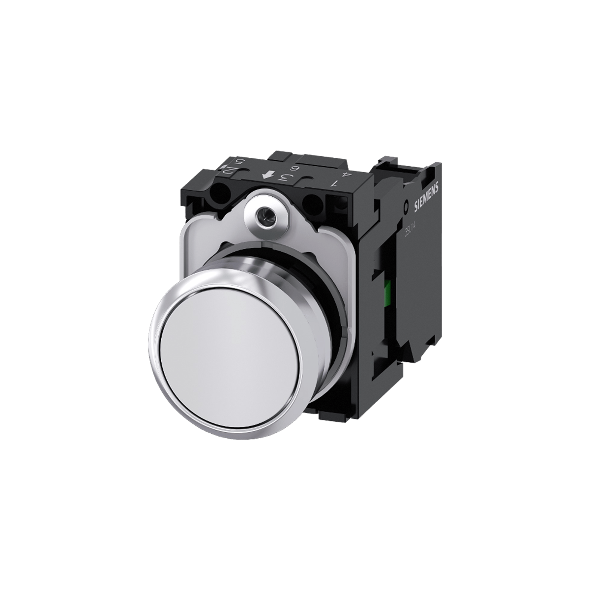 Siemens 3SU1152-0AB60-1BA0 - 22MM METAL IŞIKLI BEYAZ BUTON