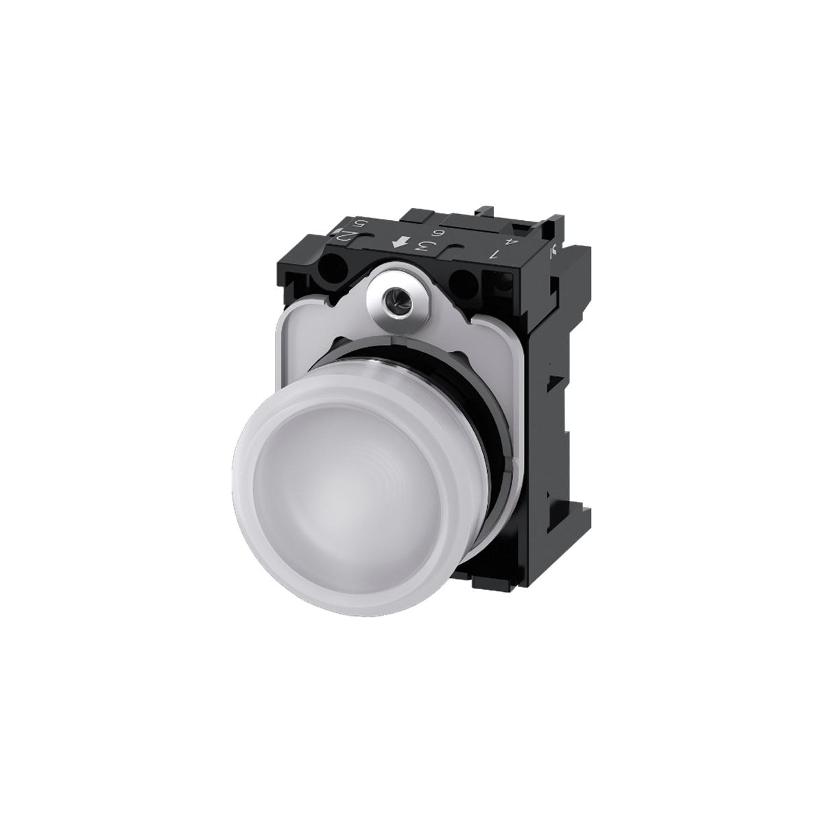 Siemens 3SU1152-6AA60-1AA0 - 22MM METAL BEYAZ KOMPLE SİNYAL LAMBASI