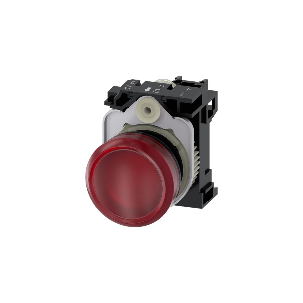 Siemens 3SU1156-6AA20-1AA0 - 22MM METAL 230VAC KIRMIZI KOMPLE SİNYAL LAMBASI