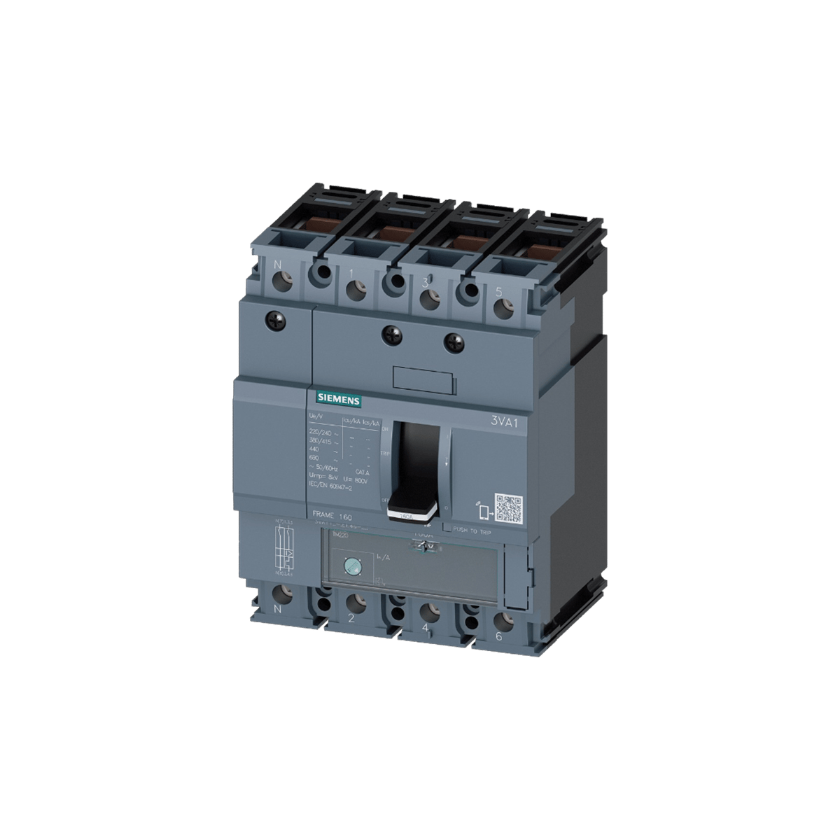 Siemens 3VA1112-4EF46-0AA0 - 3VA1 4P 20A 55kA TM220 MCCB