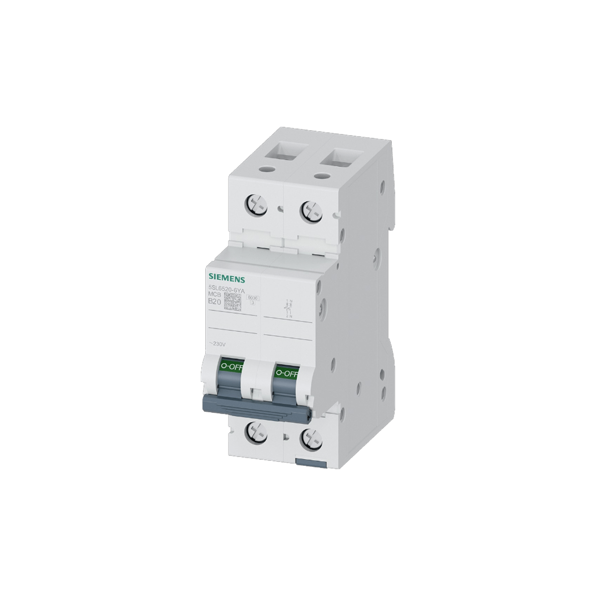 Siemens 5SL6520-6YA - 20A 2 KUTUP 6KA B TİPİ OTOMATİK SİGORTA