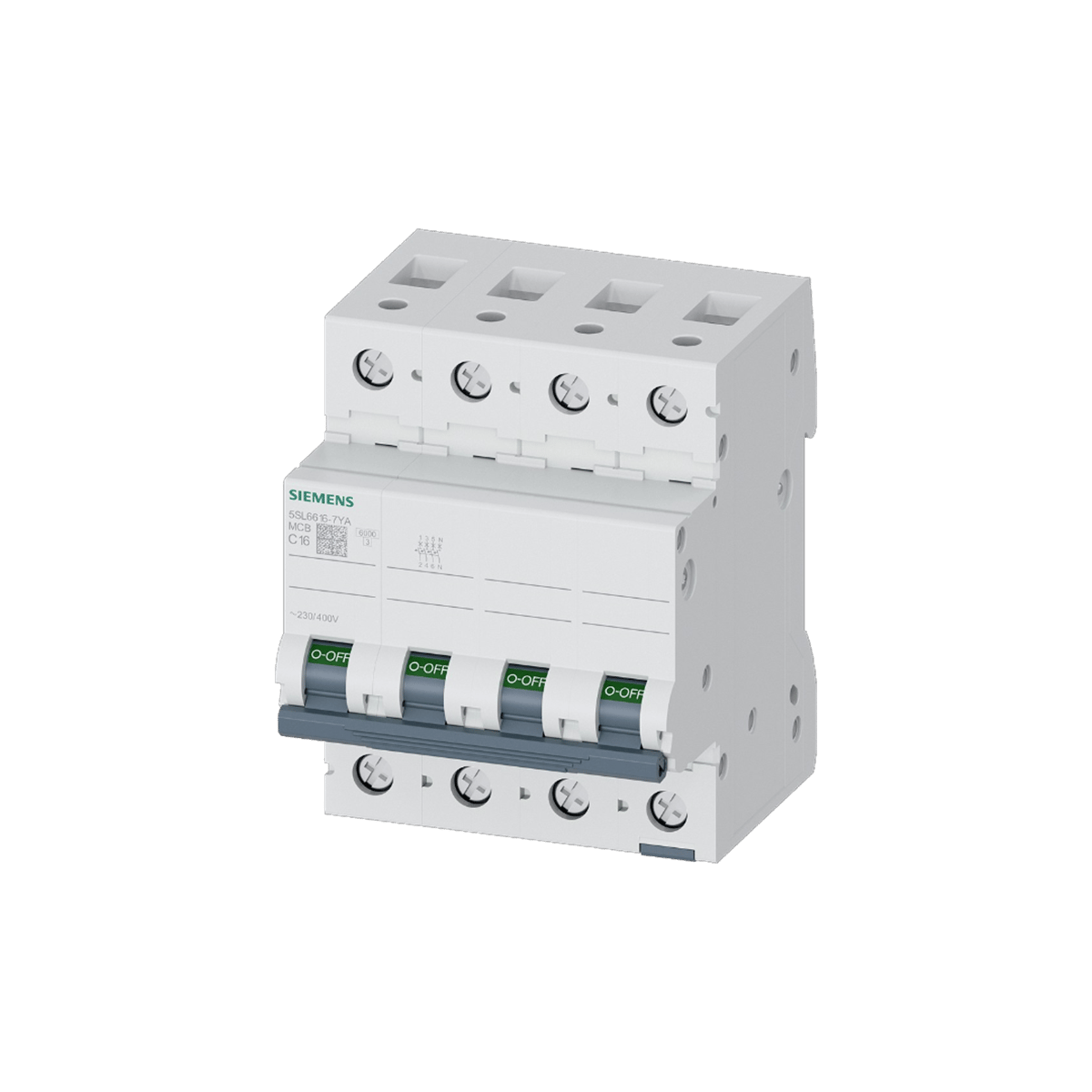 Siemens 5SL6616-7YA - 16A 4 KUTUP 6KA C TİPİ OTOMATİK SİGORTA