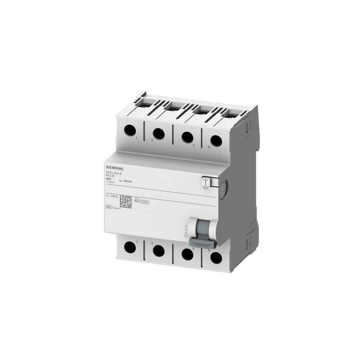 Siemens 5SV5344-6 40A 30mA Tip A 4P Kaçak Akım Koruma Rölesi