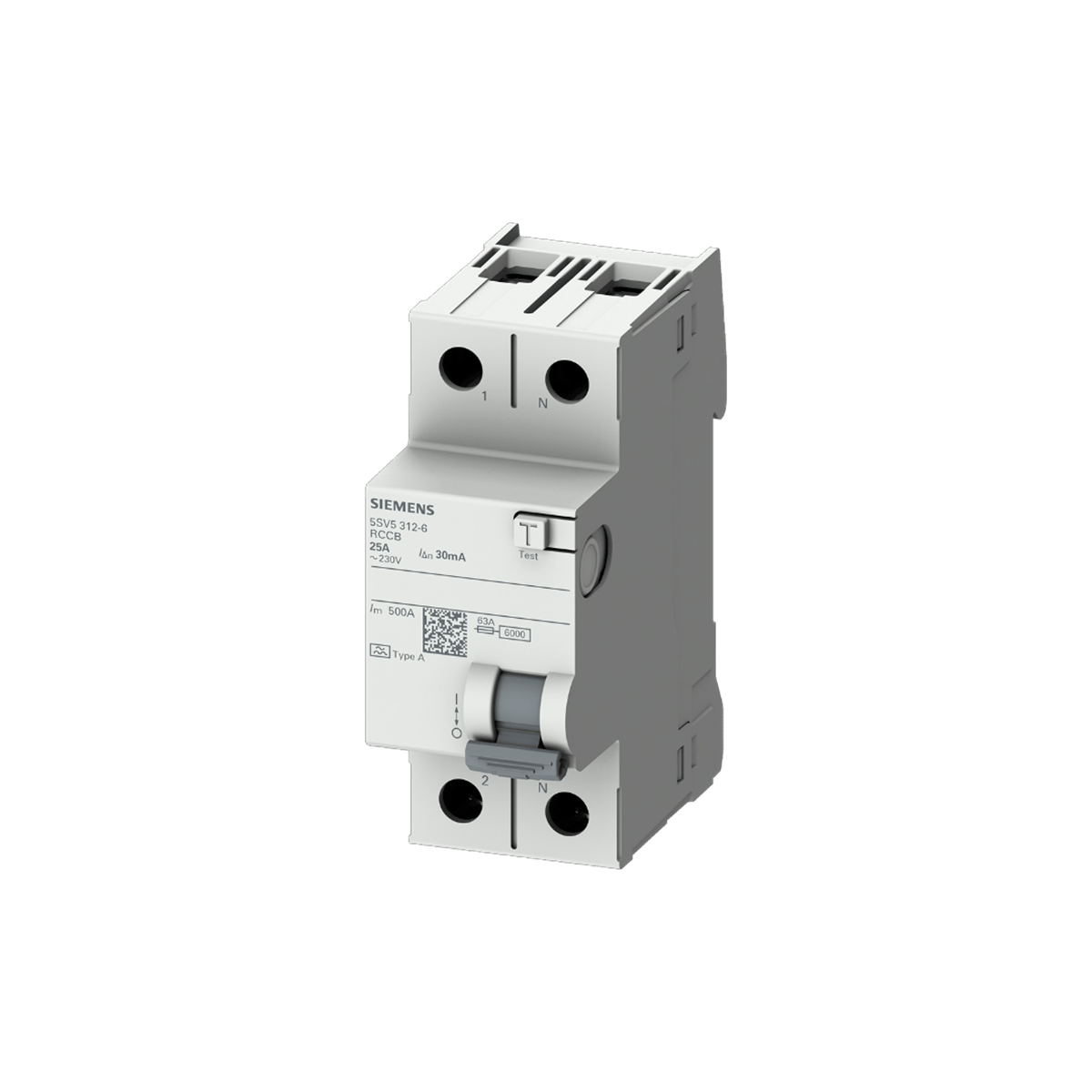 Siemens 5SV5616-6 - 63A 300mA Tip A 2P Kaçak Akım Koruma Rölesi