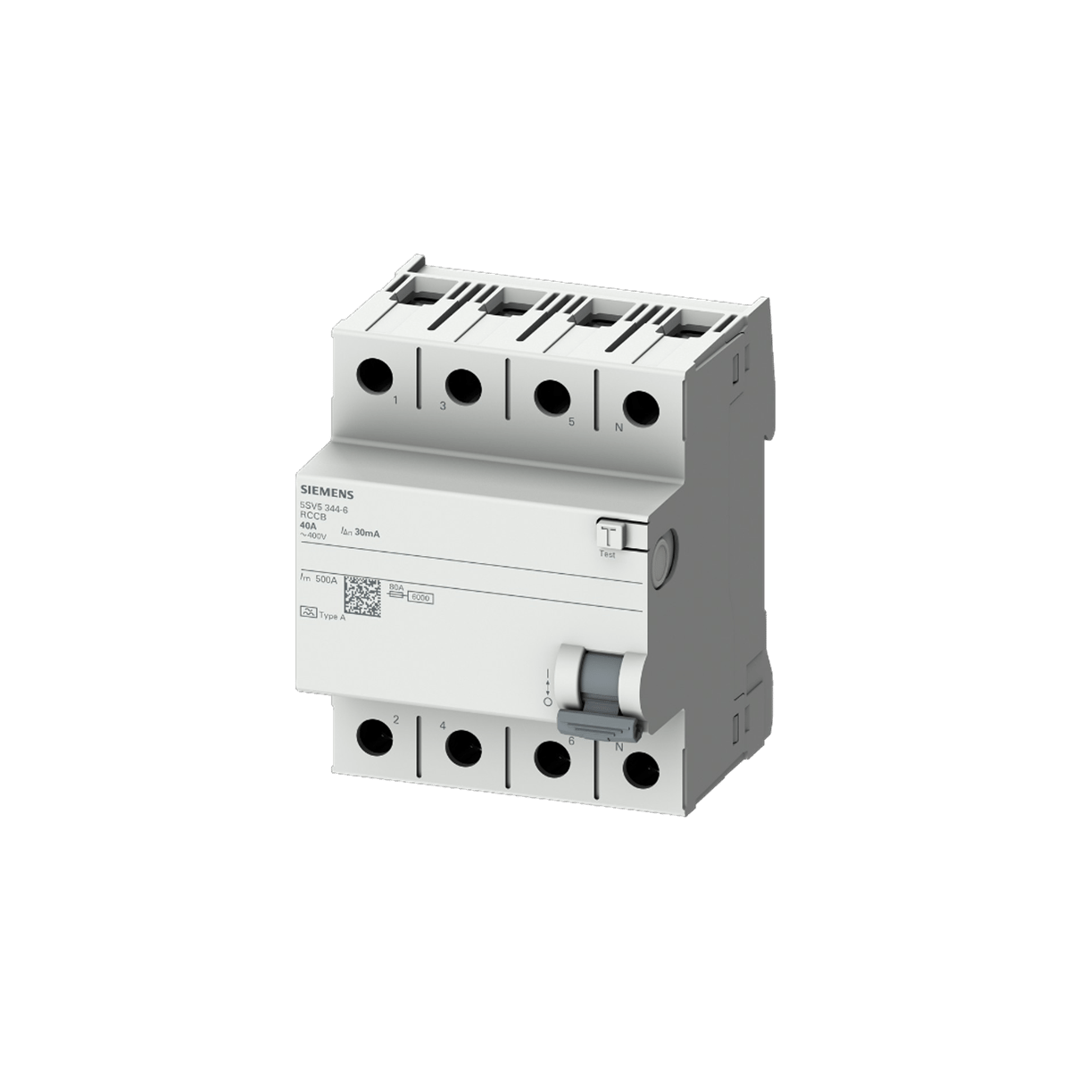 Siemens 5SV5642-6 - 25A 300mA Tip A 4P Kaçak Akım Koruma Rölesi